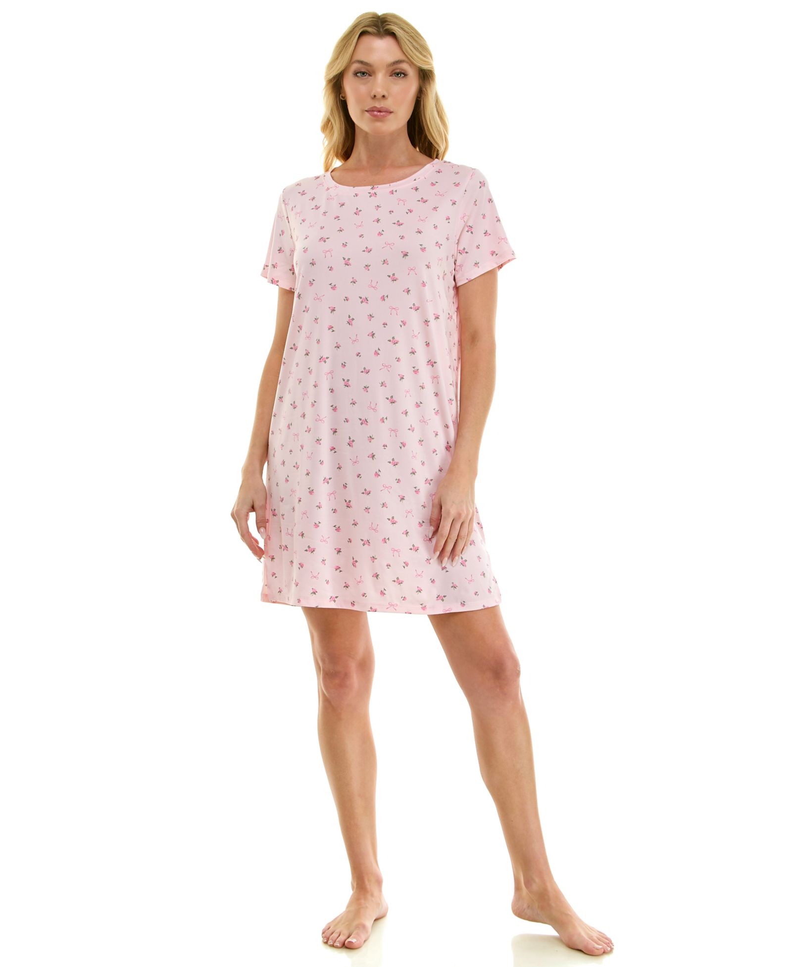 Женская ночная рубашка Jaclyn Intimates Relaxed Short-Sleeve