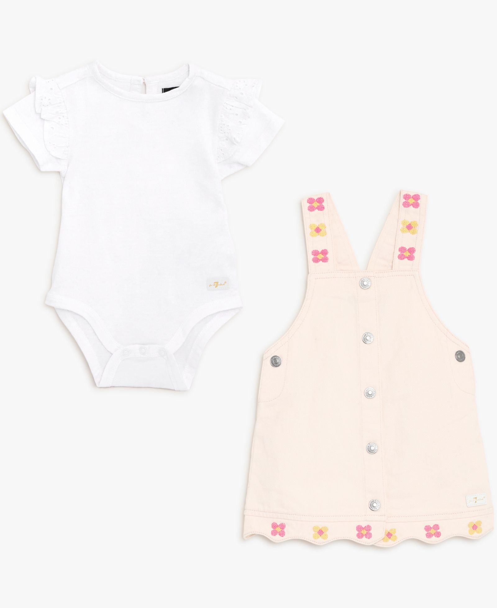 7 For All Mankind Детский комплект: платье-сарафан и боди, 2 шт