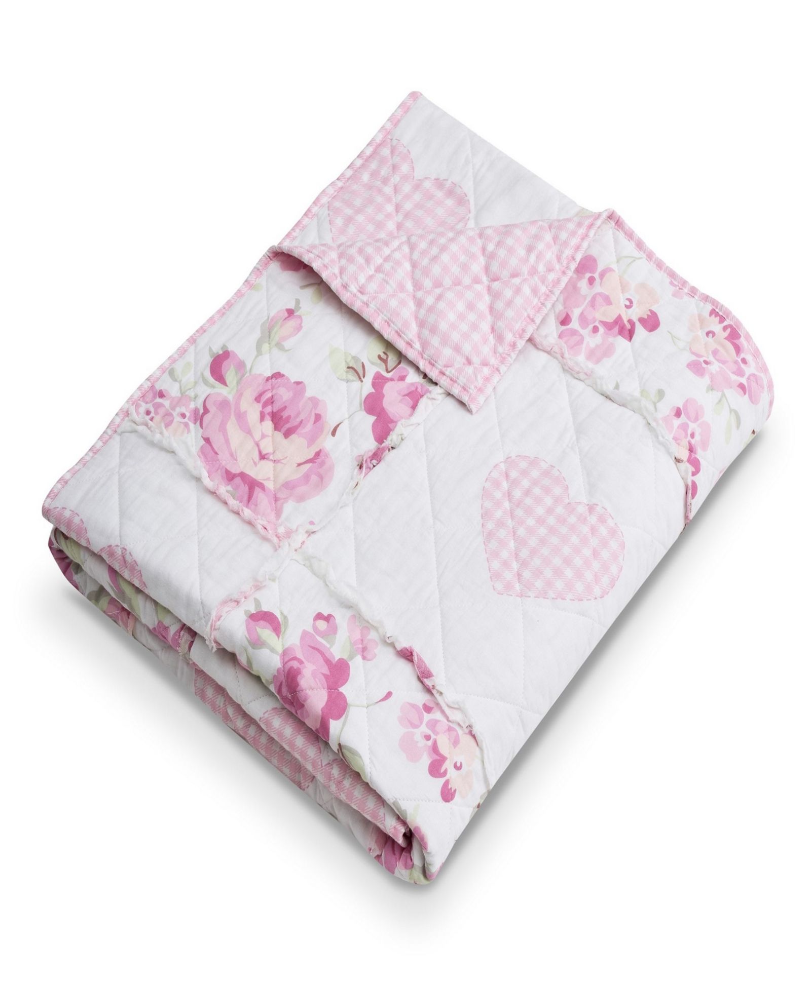 Декоративный плед Greenland Home Fashions Veronica's Hearts Shabby Chic Ruffled, 50" x 60"