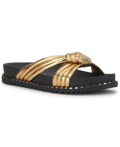 Jessica Simpson Women's Cilleva Knotted Footbed Flat Sandals