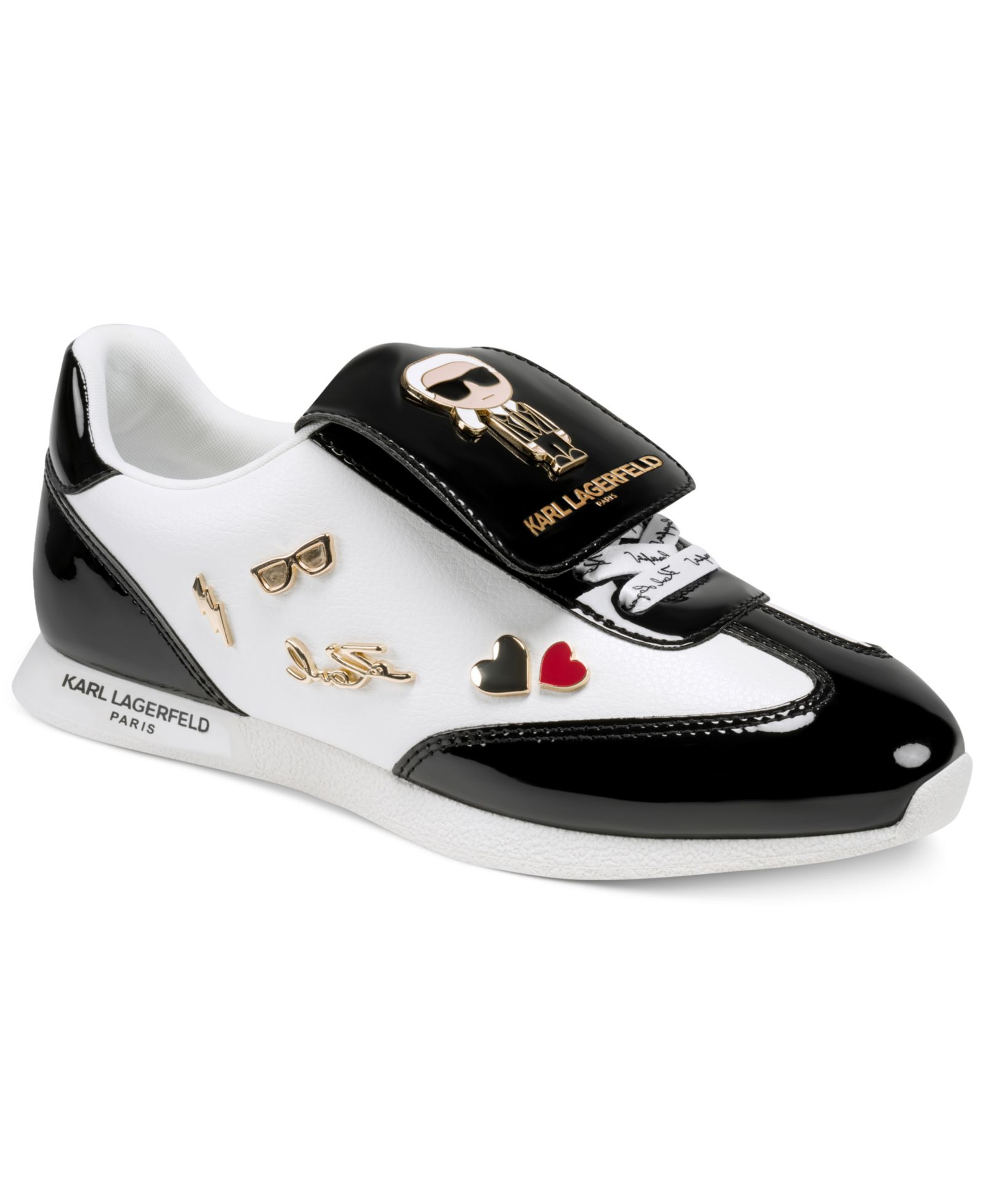 KARL LAGERFELD PARIS Women's Minia Pins Lace-Up Sneakers