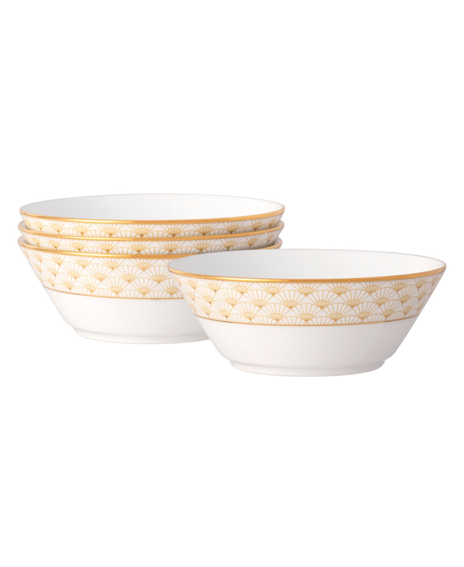 Noritake Trocadero Gold Fruit Bowls, Set of 4