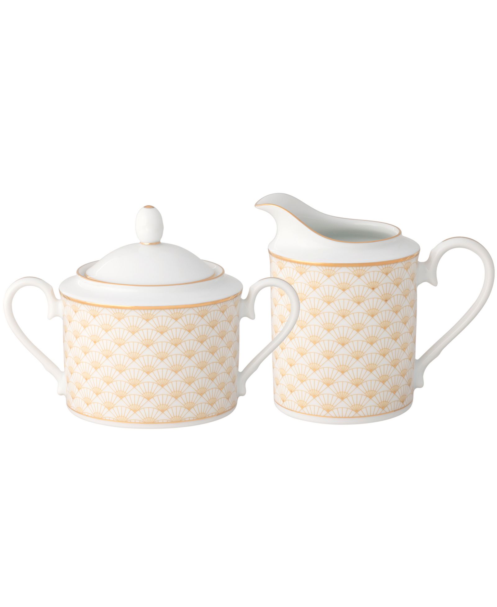 Noritake Trocadero Gold Sugar and Creamer, Set of 2