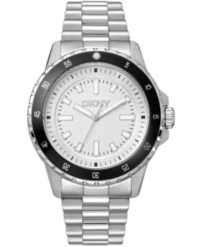 Мужские часы DKNY Sport Silver Dial Stainless Steel Bracelet, 43mm