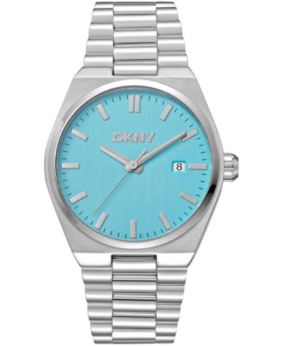 DKNY мужские наручные часы Date со светлым циферблатом и стальным браслетом, 40 мм