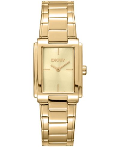 DKNY Женские часы Champagne Dial Gold-Tone Stainless Steel 23 x 30mm