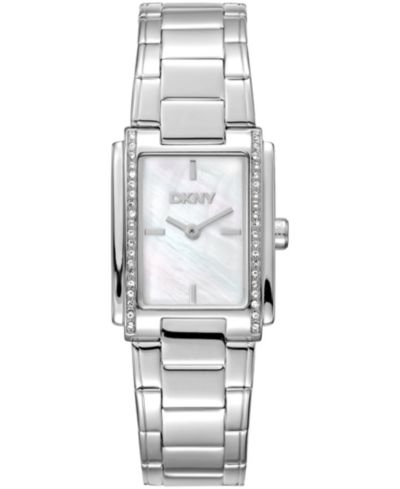 DKNY Женские часы Stainless Steel с бриллиантами и MOP циферблатом, 23 x 30mm