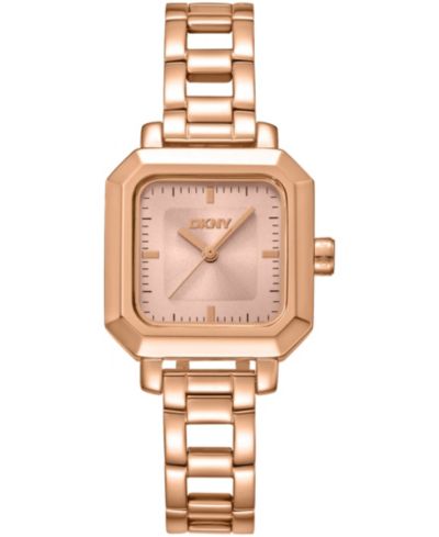 Женские наручные часы DKNY Rose Gold Dial Open Link Rose-Gold Tone Stainless Steel Bracelet, 27 x 27mm