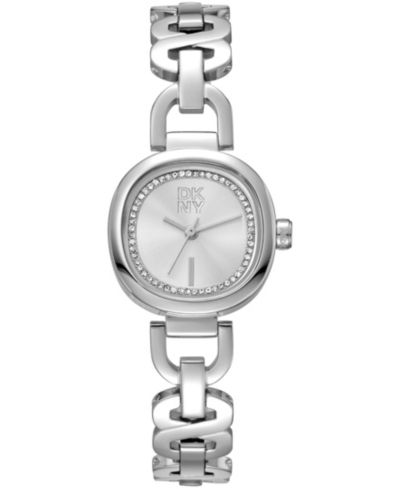 DKNY Женские часы Silver Crystal Accented Dial Stainless Steel Open Link 24mm