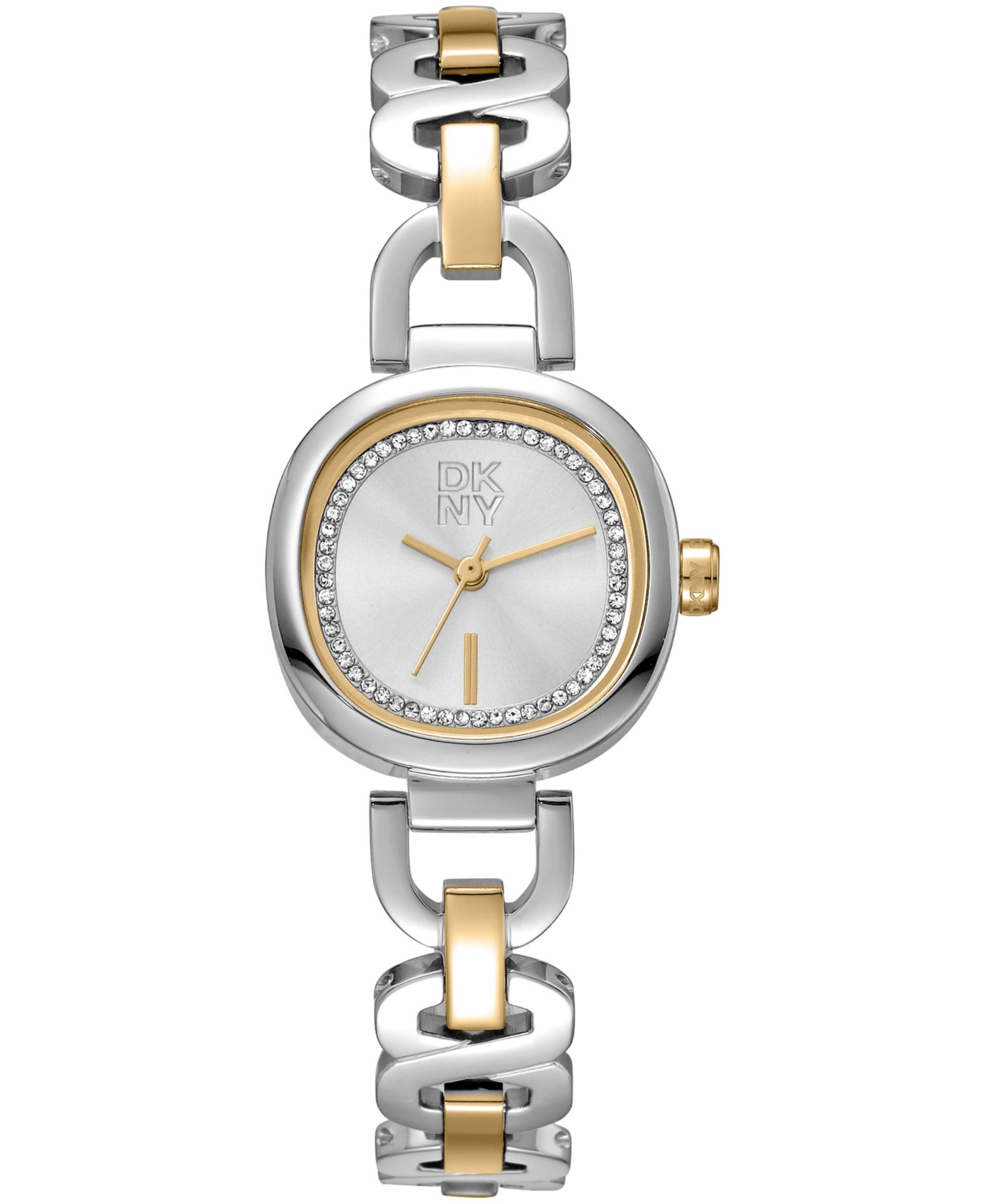 DKNY Женские наручные часы с серебристым кристаллом, стальной браслет, 24mm