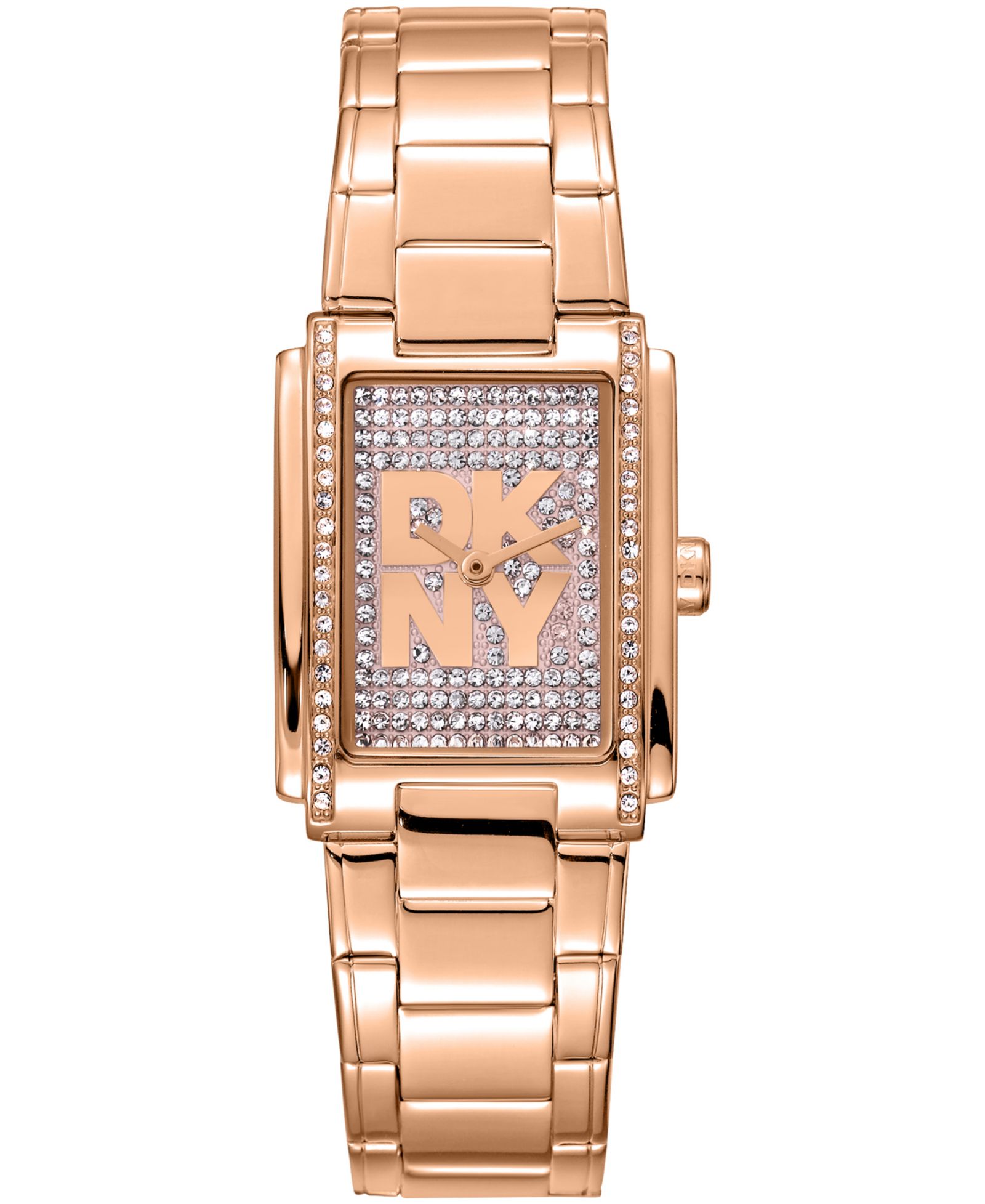 Часы DKNY Women's Crustal Dial Crystal Accented Red-Gold Tone Stainless Steel 23 x 30mm