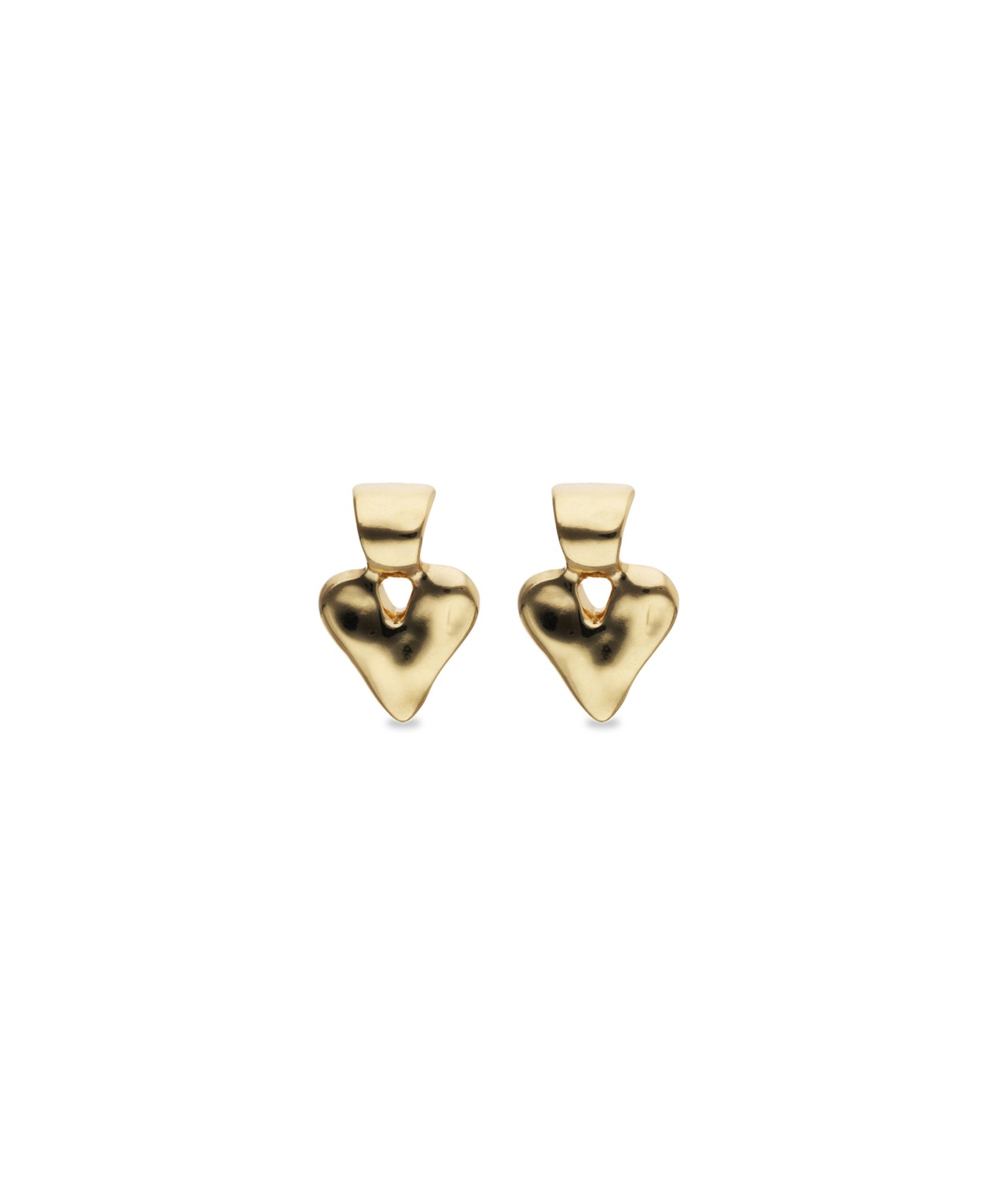 Серьги Unode50 18K Gold Plated Heart Shaped
