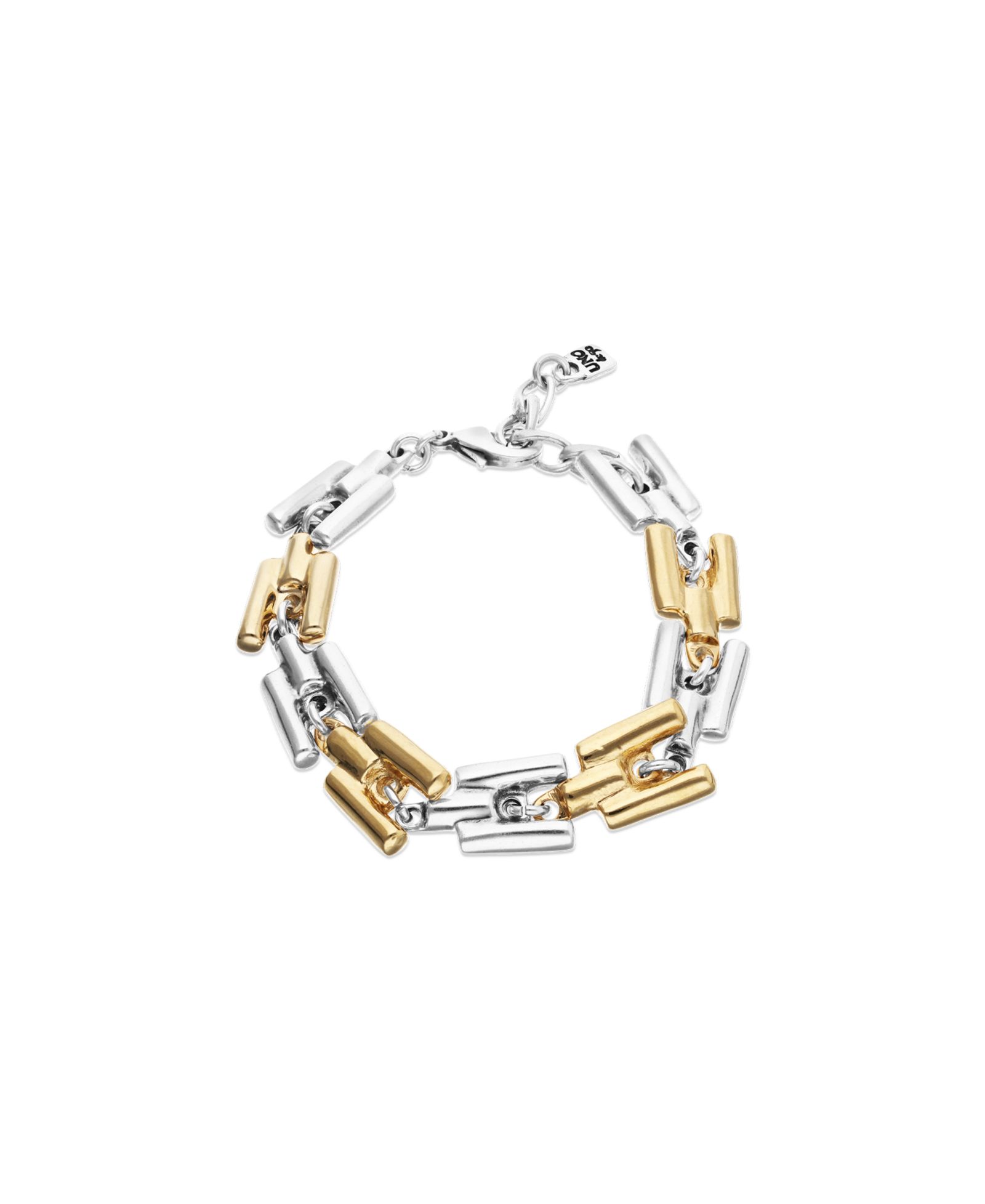 Браслет Unode50 Half 18K Gold Half Sterling Silver Alloy с звеньями