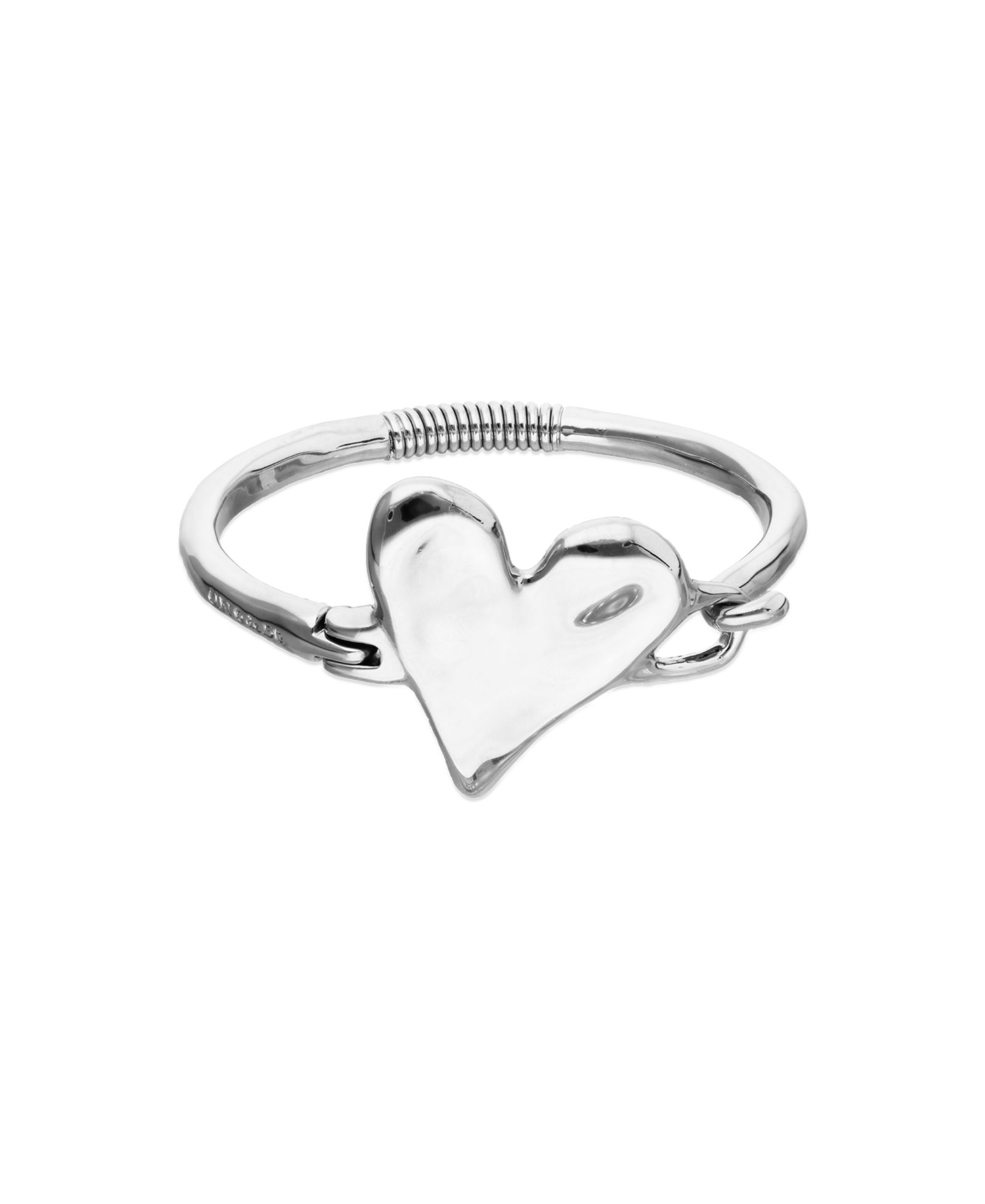 Браслет Unode50 Metal Alloy Semi Rigid с золотым напылением 18K и сердечком