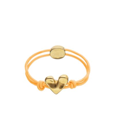 UNOde50 Браслет с сердцем из 18K Gold Plated и Elastic Thread Orange