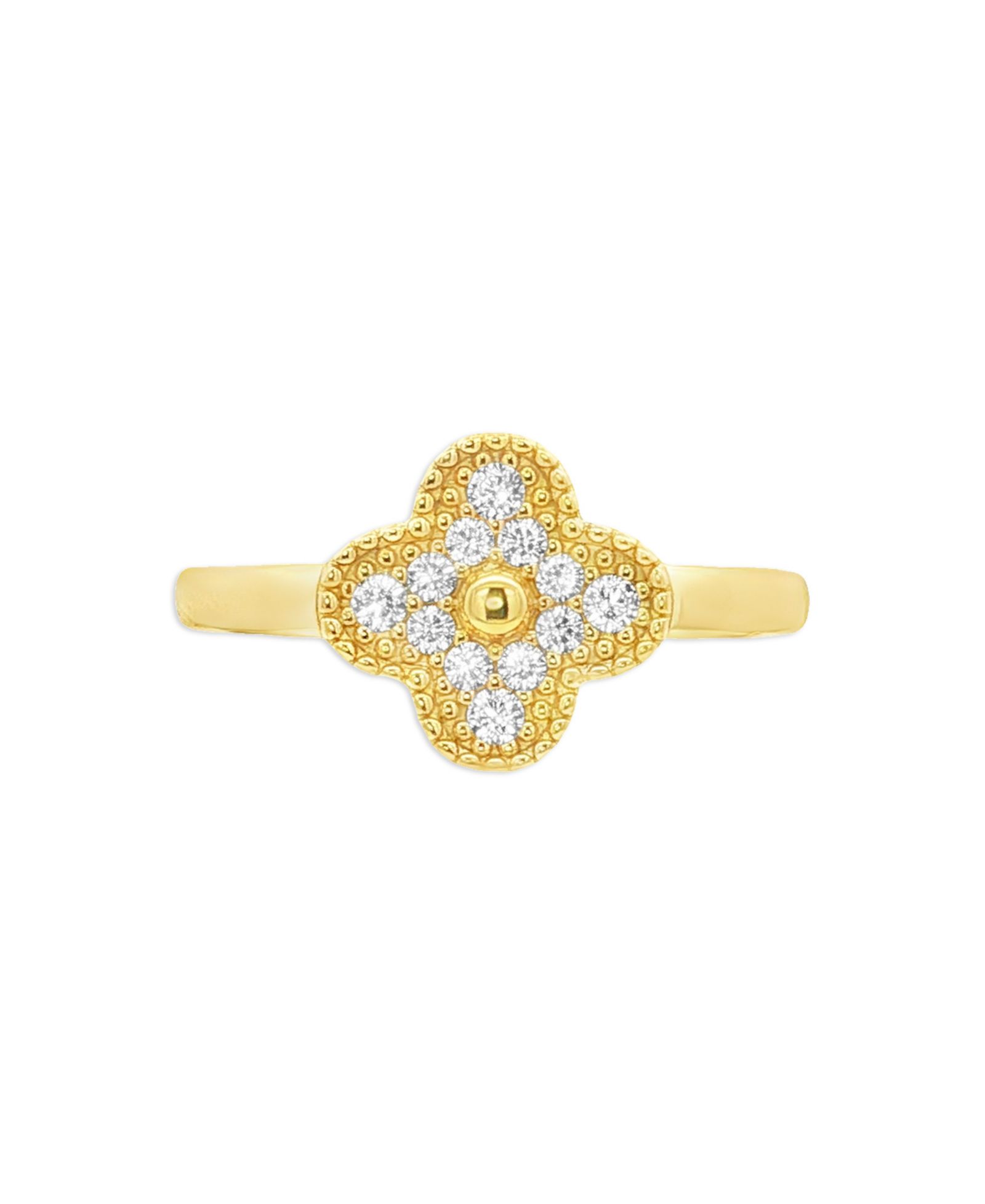 Giani Bernini 18K Gold-Plated Sterling Silver Clover Ring