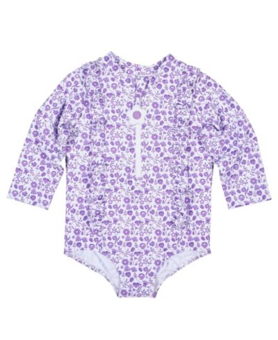 Детской рашгард Florence Eiseman Baby Girl Floral Print One Piece с рюшами