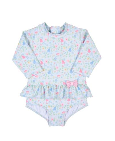 Детская однопредметная рашгард Florence Eiseman Floral Print с бантом