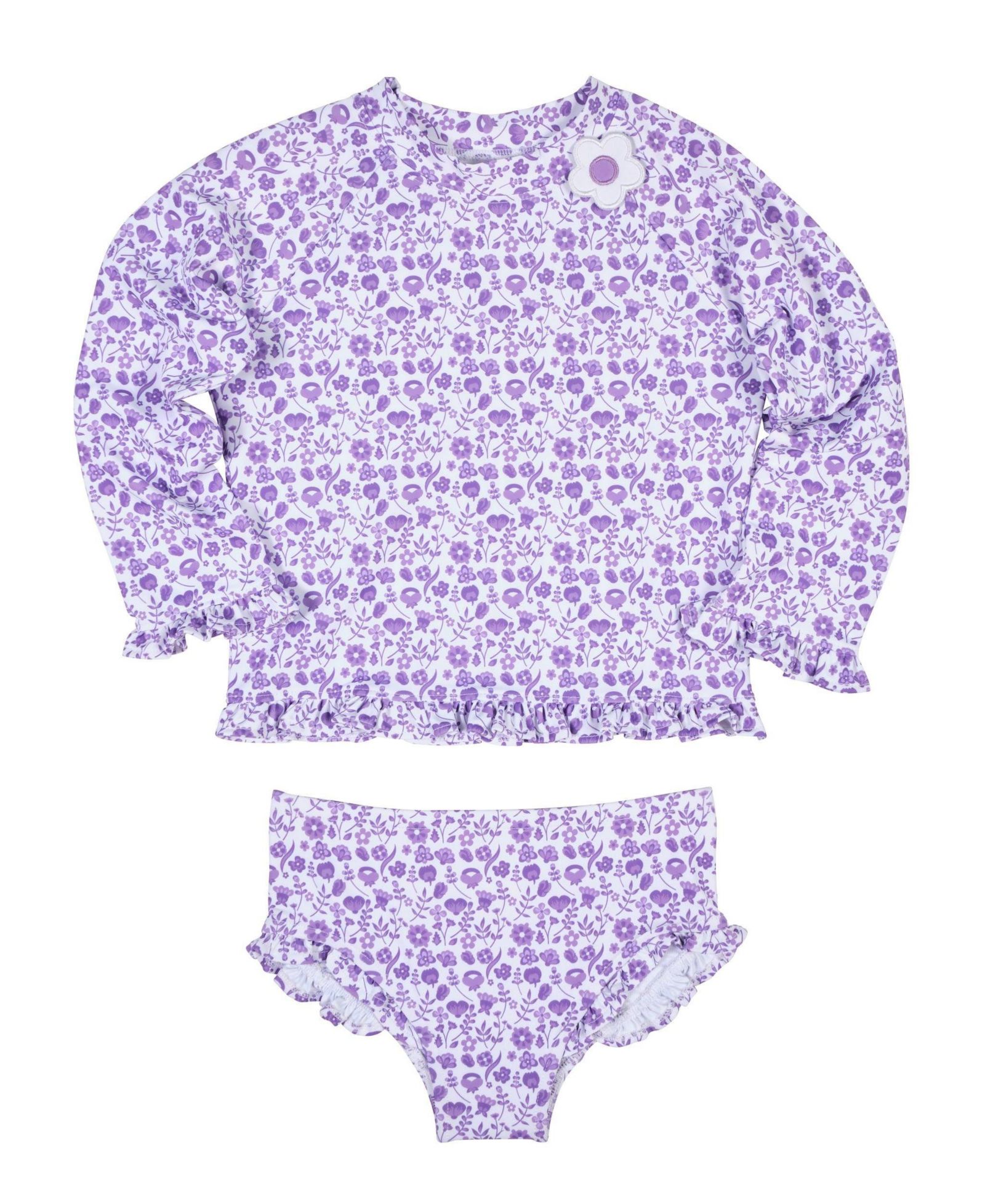 Рашгард Florence Eiseman Big Girls Floral Print с рюшами