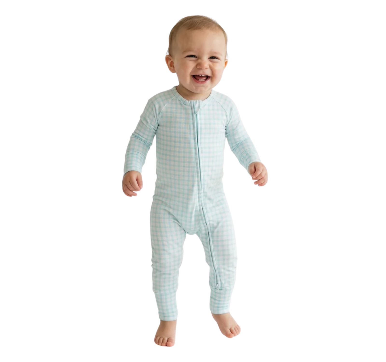 Motette Boys Coastal Check Bamboo Sleeper