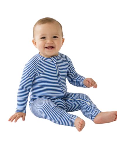 Детская бамбуковая пижама Motette Boys Cobalt Stripe Sleeper