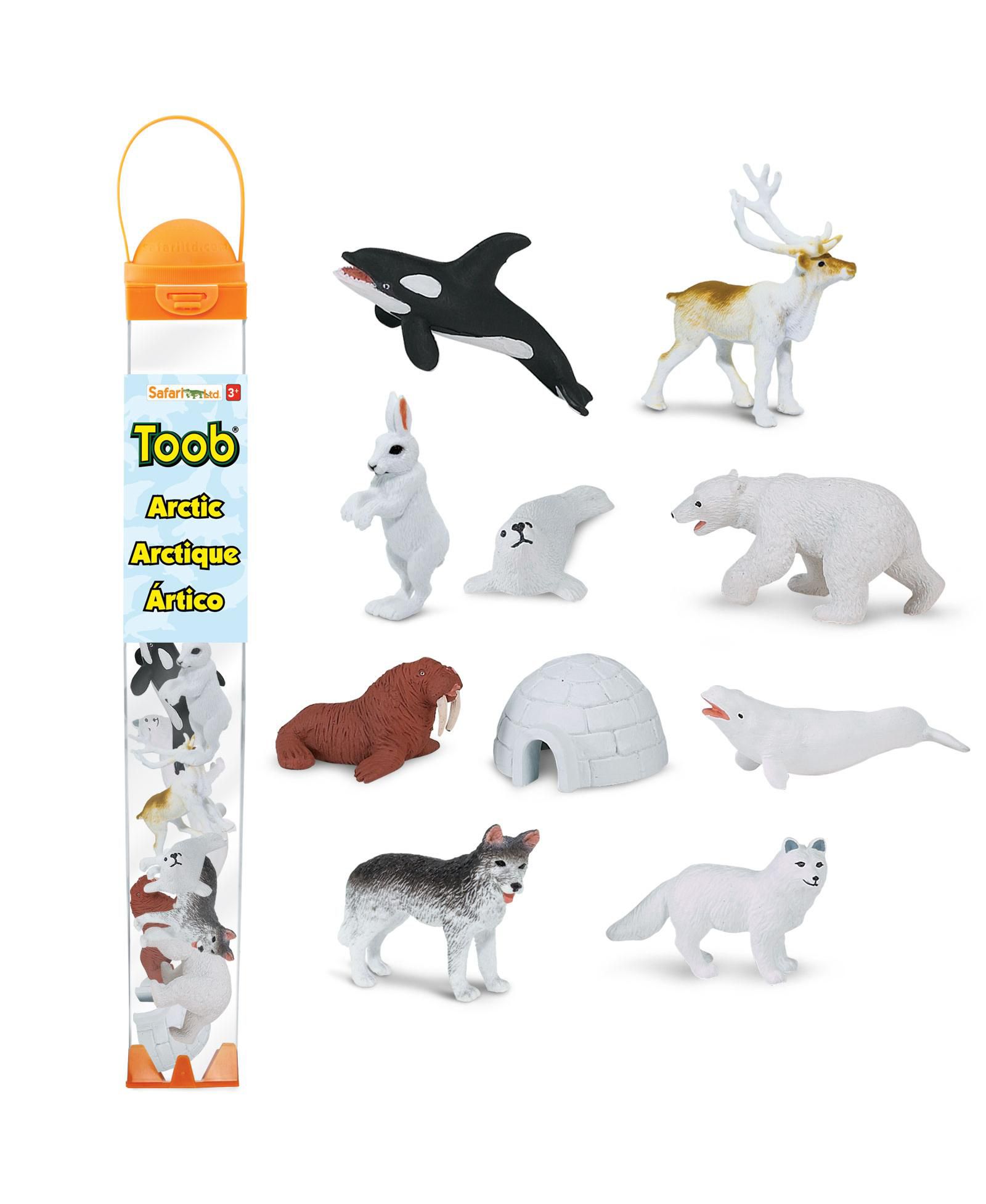 Safari Ltd. Arctic Hand-Painted 10-Piece Figurine Set, Ages 3+