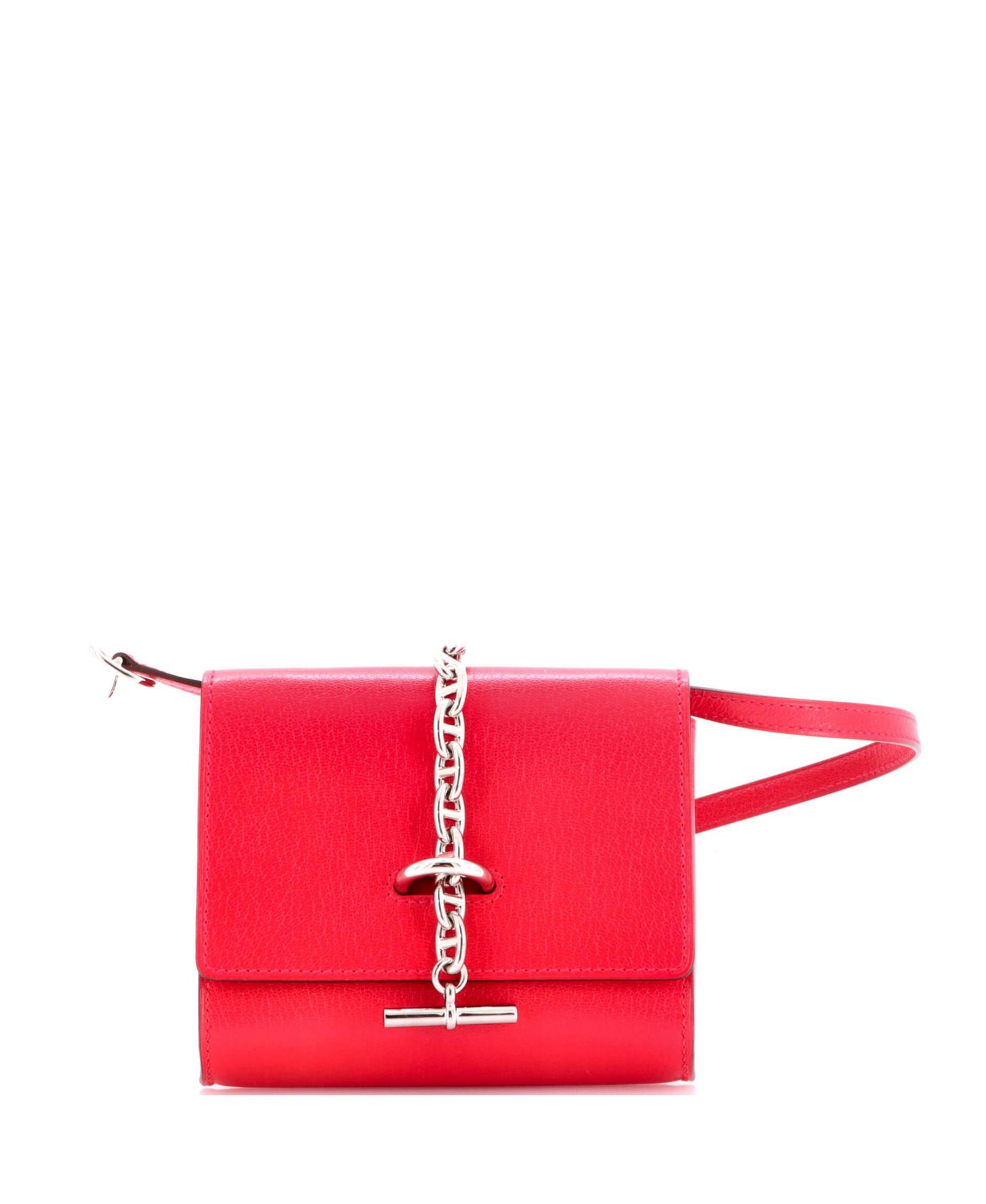 Pre-Owned HERMÉS Chaine d'Ancre Compact Wallet on Strap Chevre Chamkila