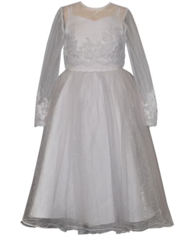 Bonnie Jean Girls' 7-16 Jacket and Tulle Communion Dress, 2-Piece Set