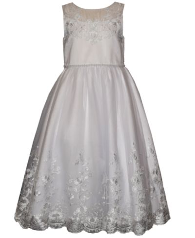 Платье Bonnie Jean Girls' 7-16 Embroidered Communion