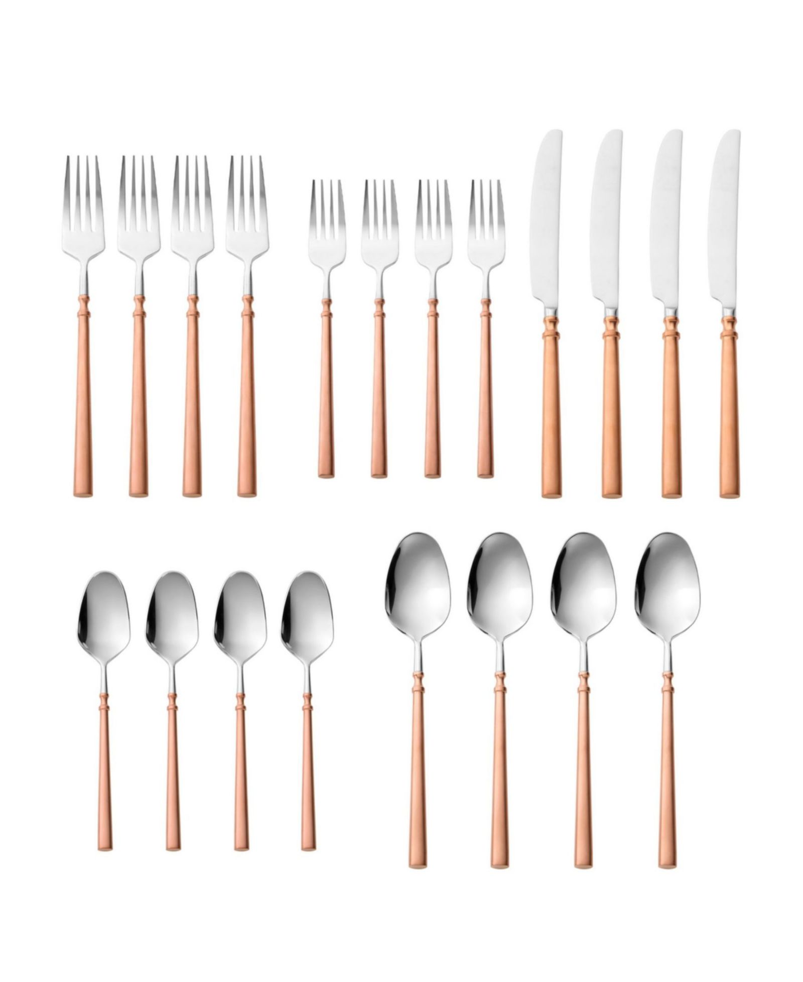 Godinger Regal Copper Handle 20-Pc. Flatware Set, Service For 4