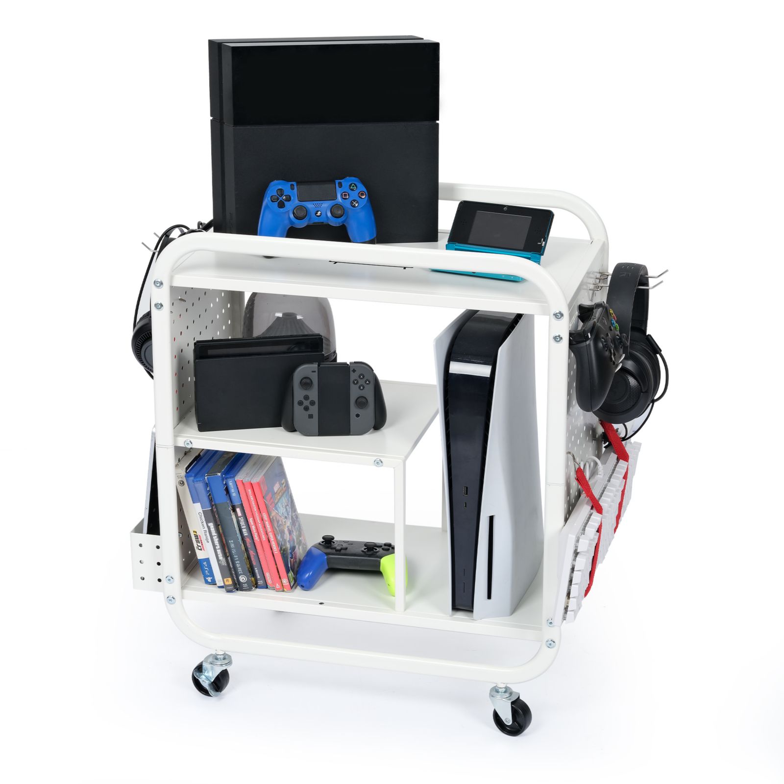 Mythinglogic Metal Gaming Console Storage Organizer and Controller Holder