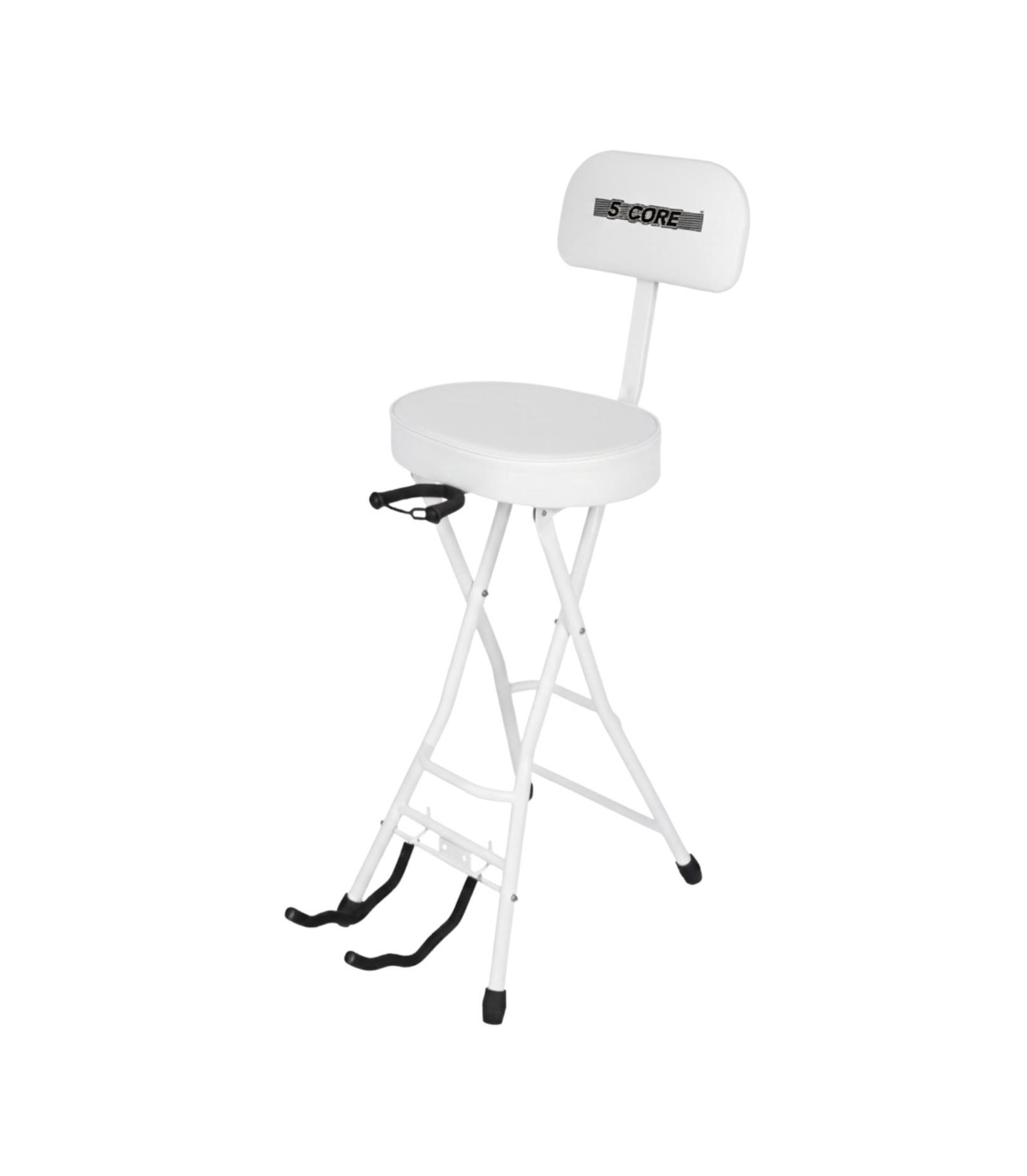 Стул для гитариста 5 Core 3.15" Padded Chair с под спинкой, складное музыкальное сиденье со встроенной подножкой
