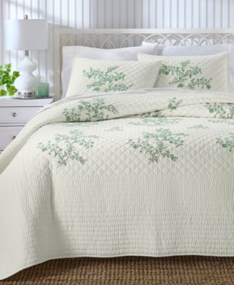 Комплект стеганого одеяла Charter Club Eden Embroidered, Full/Queen