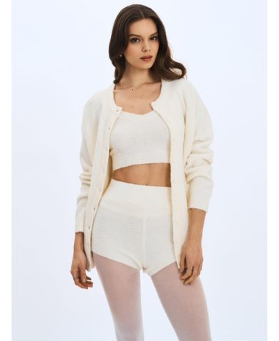 Miss Circle Women's Orla Wool-Blend Ribbed Knit Cardigan