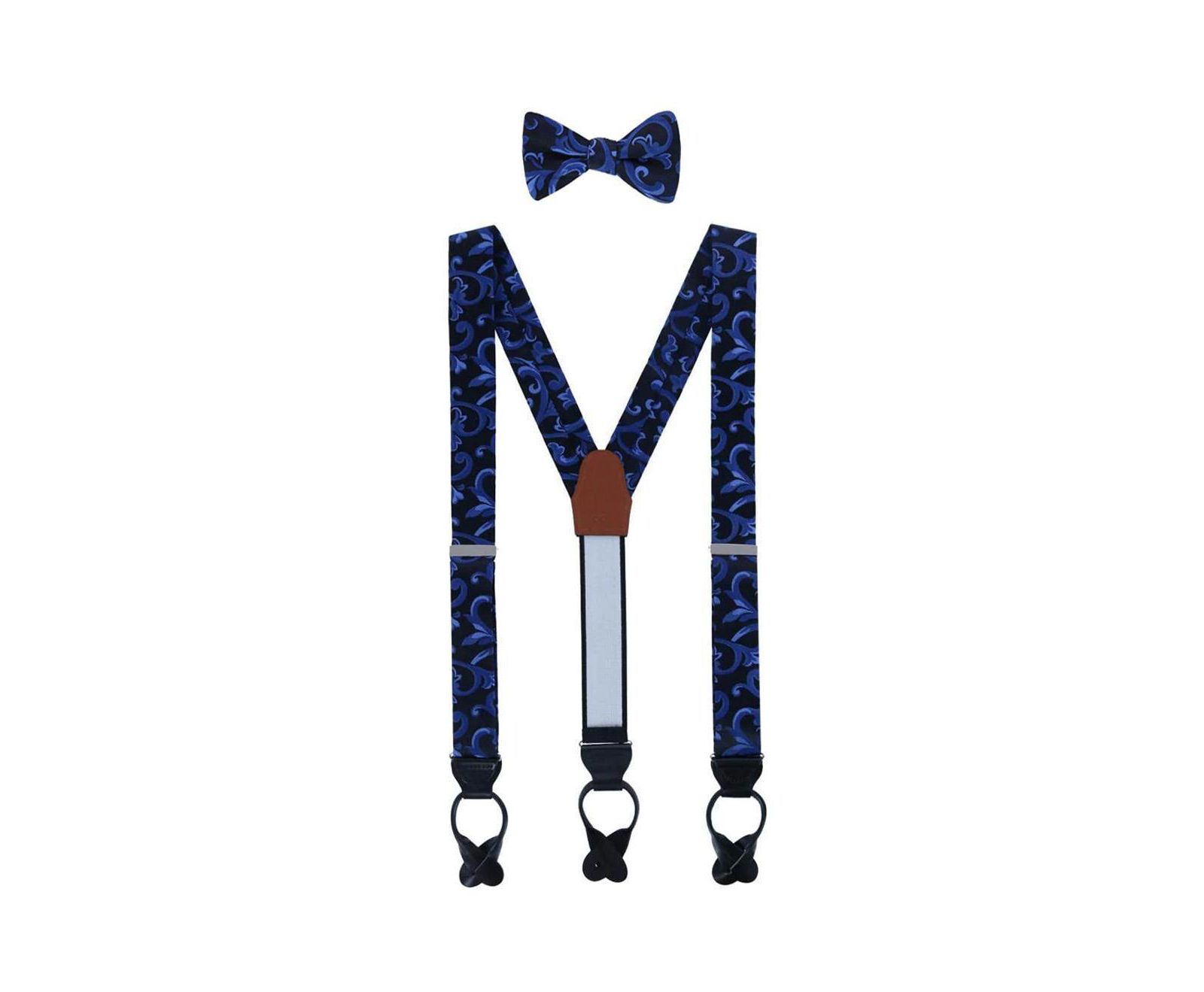 Мужской набор TRAFALGAR Christian the Romantic Brocade Silk Suspenders и Bow Tie