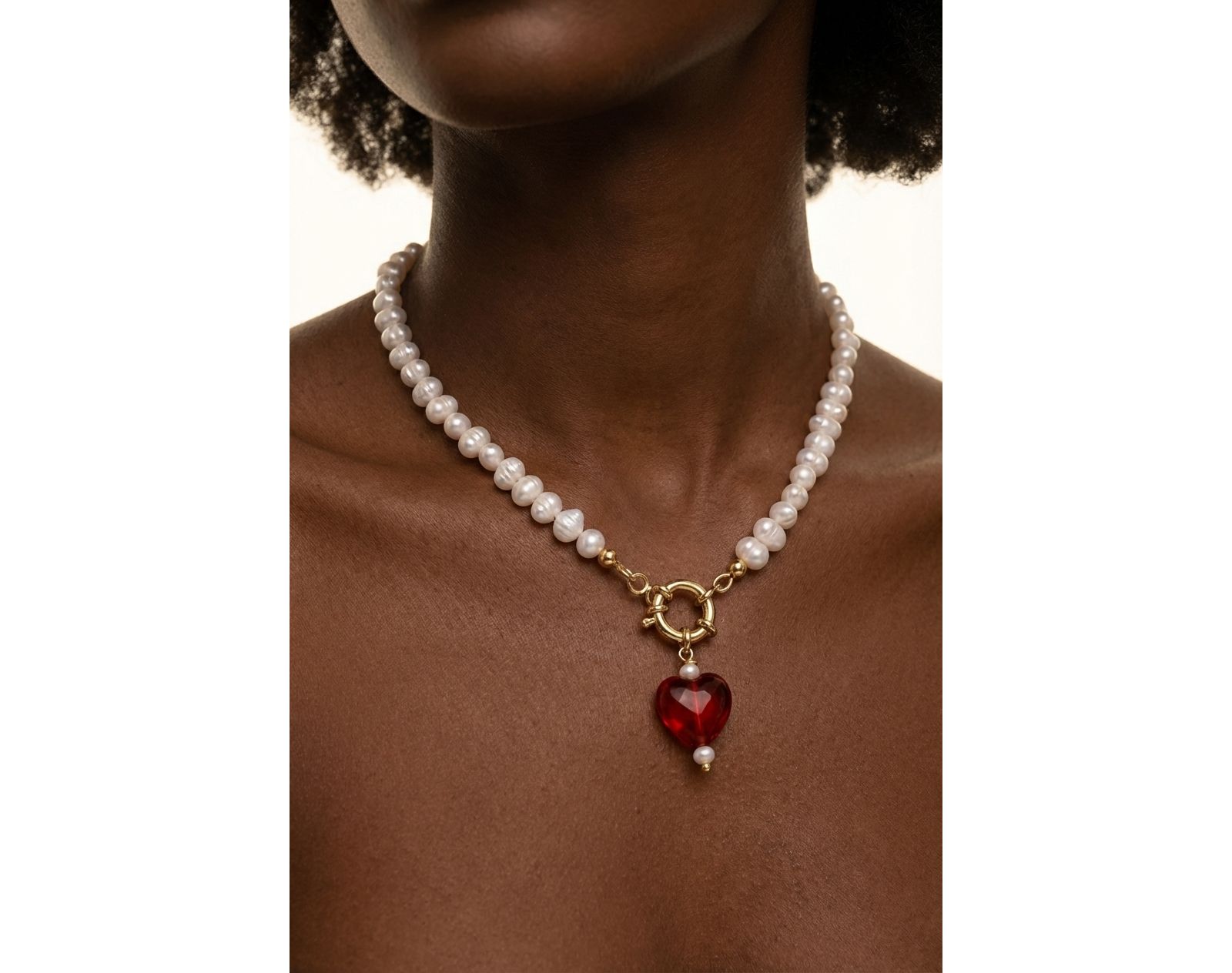 Ожерелье Joey Baby Freshwater Pearl с подвеской Heart