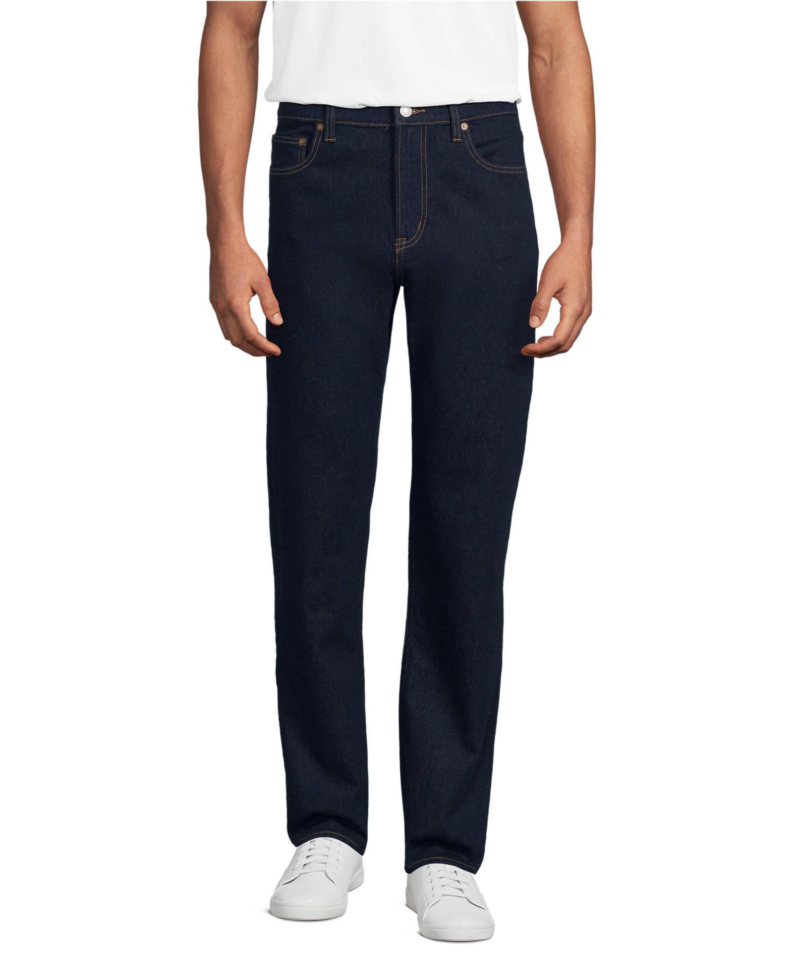 Lands' End Men's Stretch Comfort Waist Easy Classic Fit Forever Blue Jean