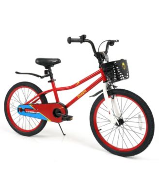 Mecale 20 Inch Adjustable Kids Bike with Coaster Brake and Storage Basket, Ages 8+
