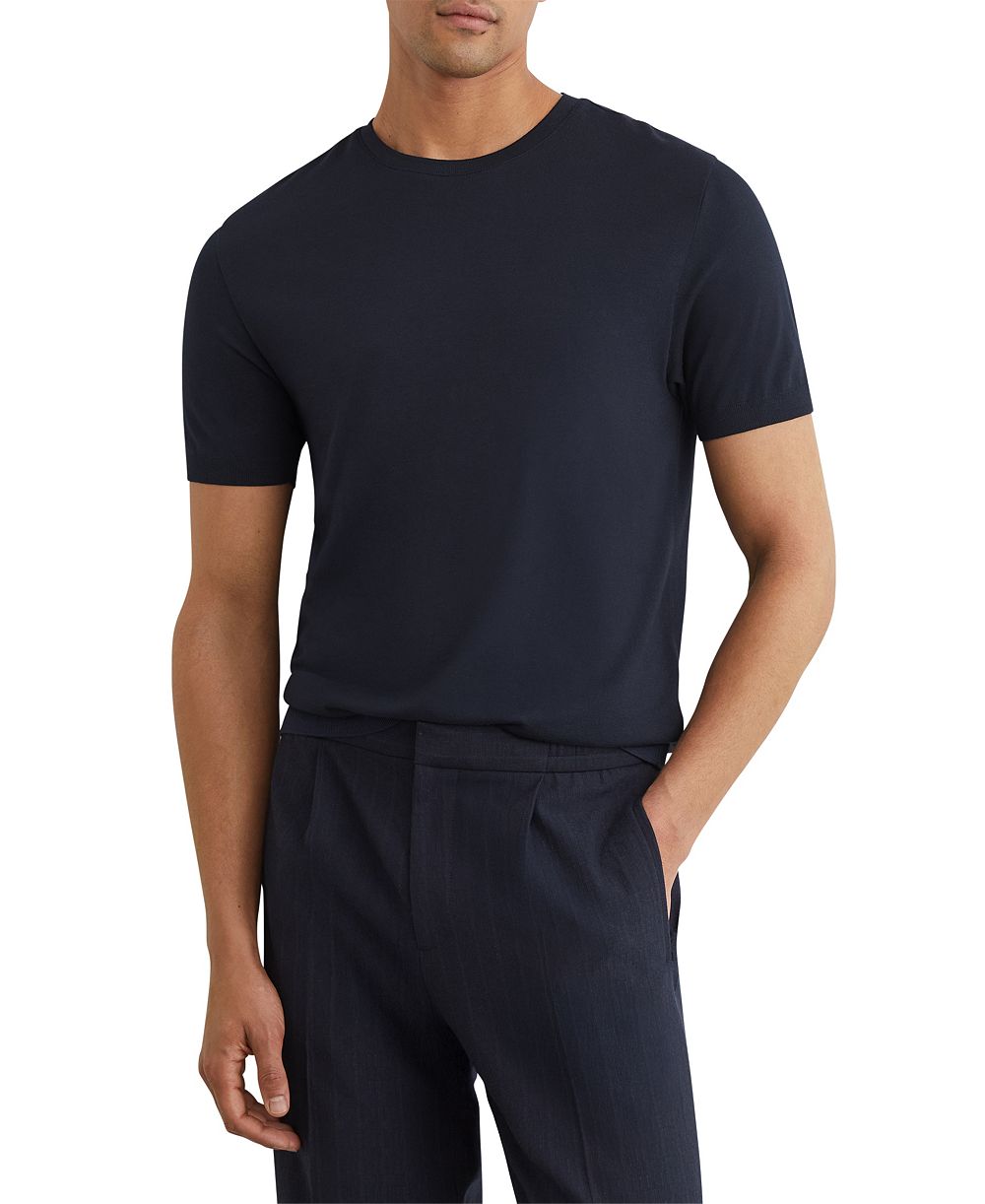 REISS Men's Chad Cotton-Modal Crew-Neck Modern-Fit T-Shirt