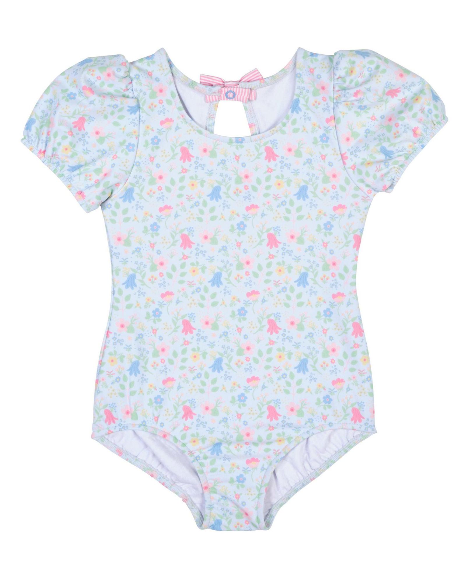 Купальник Florence Eiseman Toddler Girls Floral Print с пышными рукавами