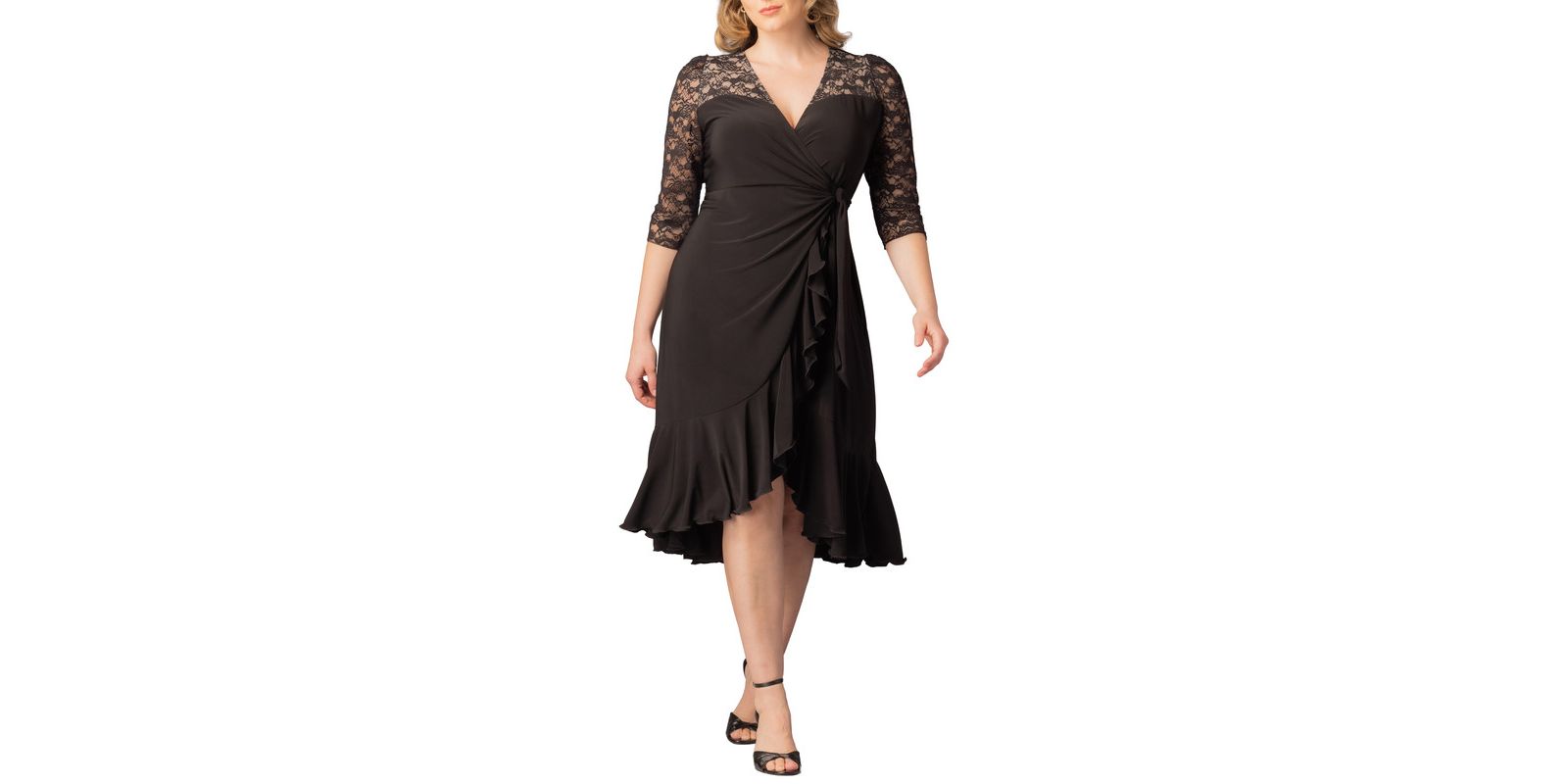 Платье Kiyonna Plus Size Lavish Lace Wrap