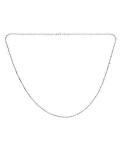 Bling Jewelry Thin Lightweight 2MM .925 Sterling Silver Rope Link Chain Necklace 20"