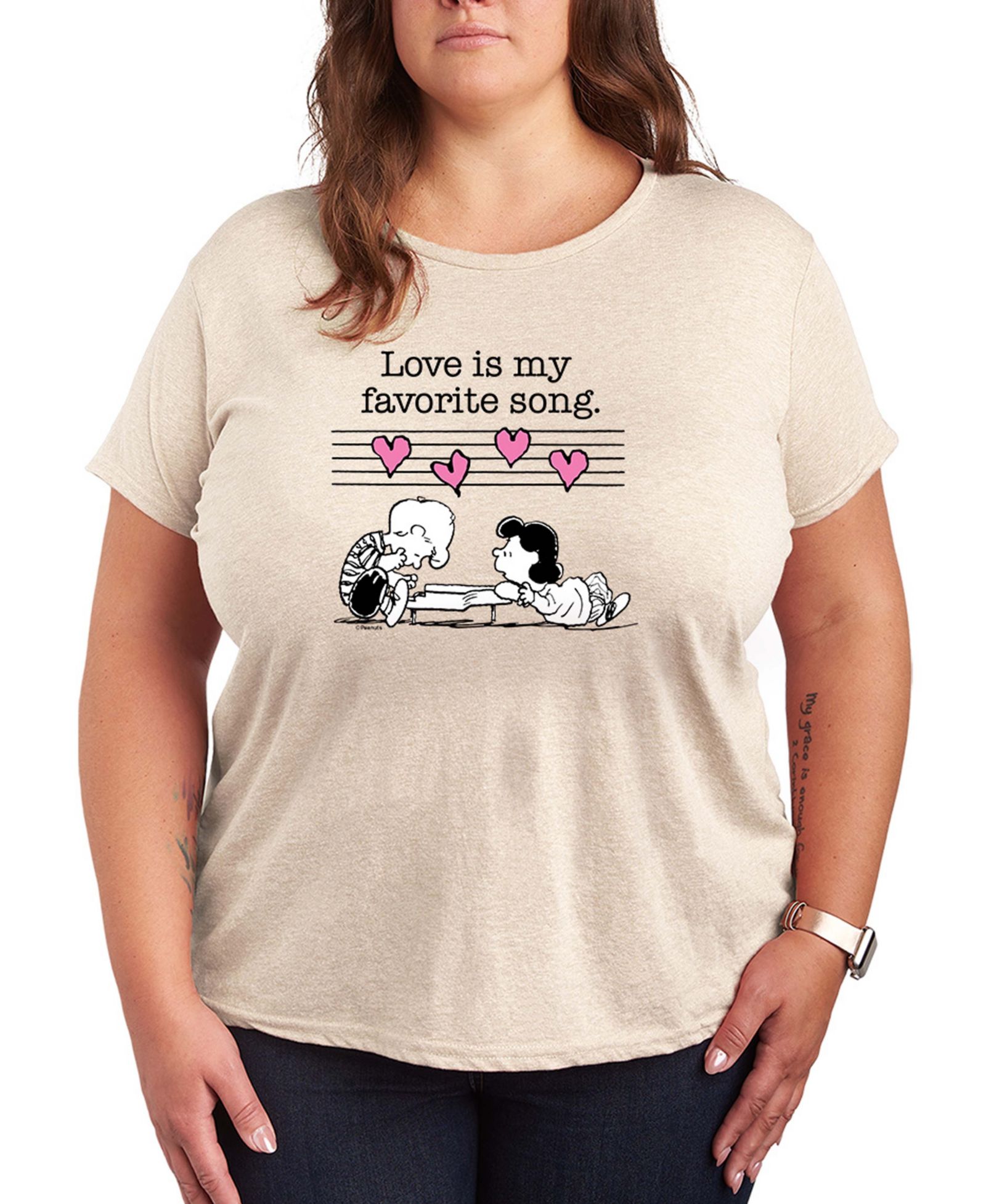 Hybrid Apparel футболка с графическим принтом Peanuts Lucy And Schroeder Women's