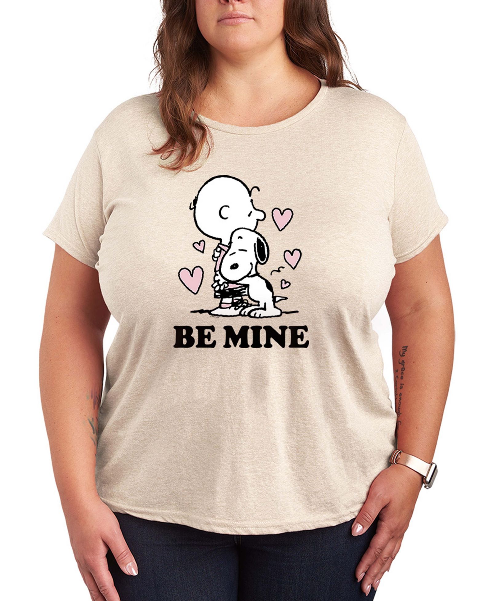Женская футболка Hybrid Apparel Peanuts Snoopy And Charlie Be Mine