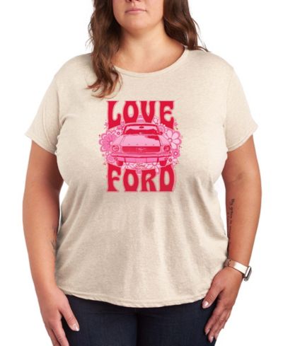 Hybrid Apparel Women's 1968 Ford Mustand Love Ford Short-Sleeve Graphic T-Shirt
