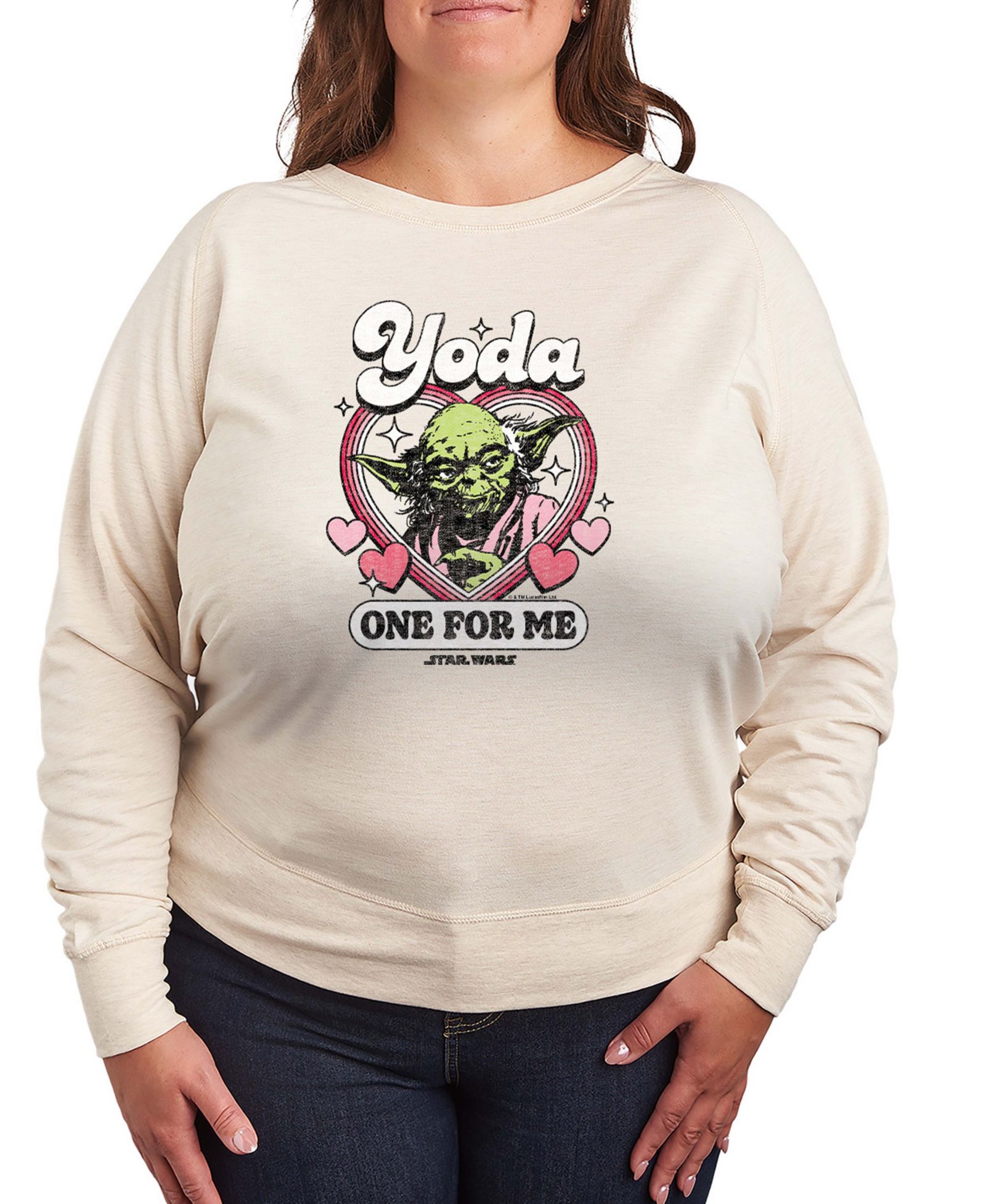Футболка Hybrid Apparel Women's Star Wars Yoda One For Me с длинным рукавом