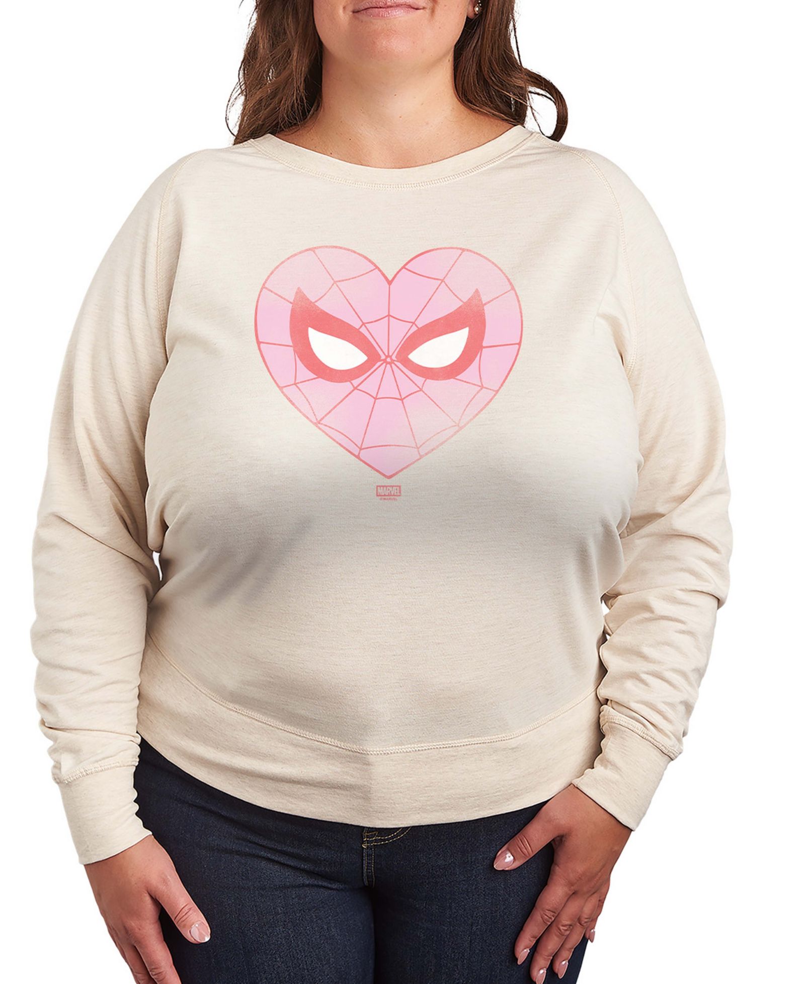 Женская футболка Hybrid Apparel Spider-Man Heart с длинным рукавом из футера