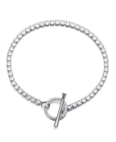Серебряный браслет ADORNIA Silver Crystal Toggle Tennis