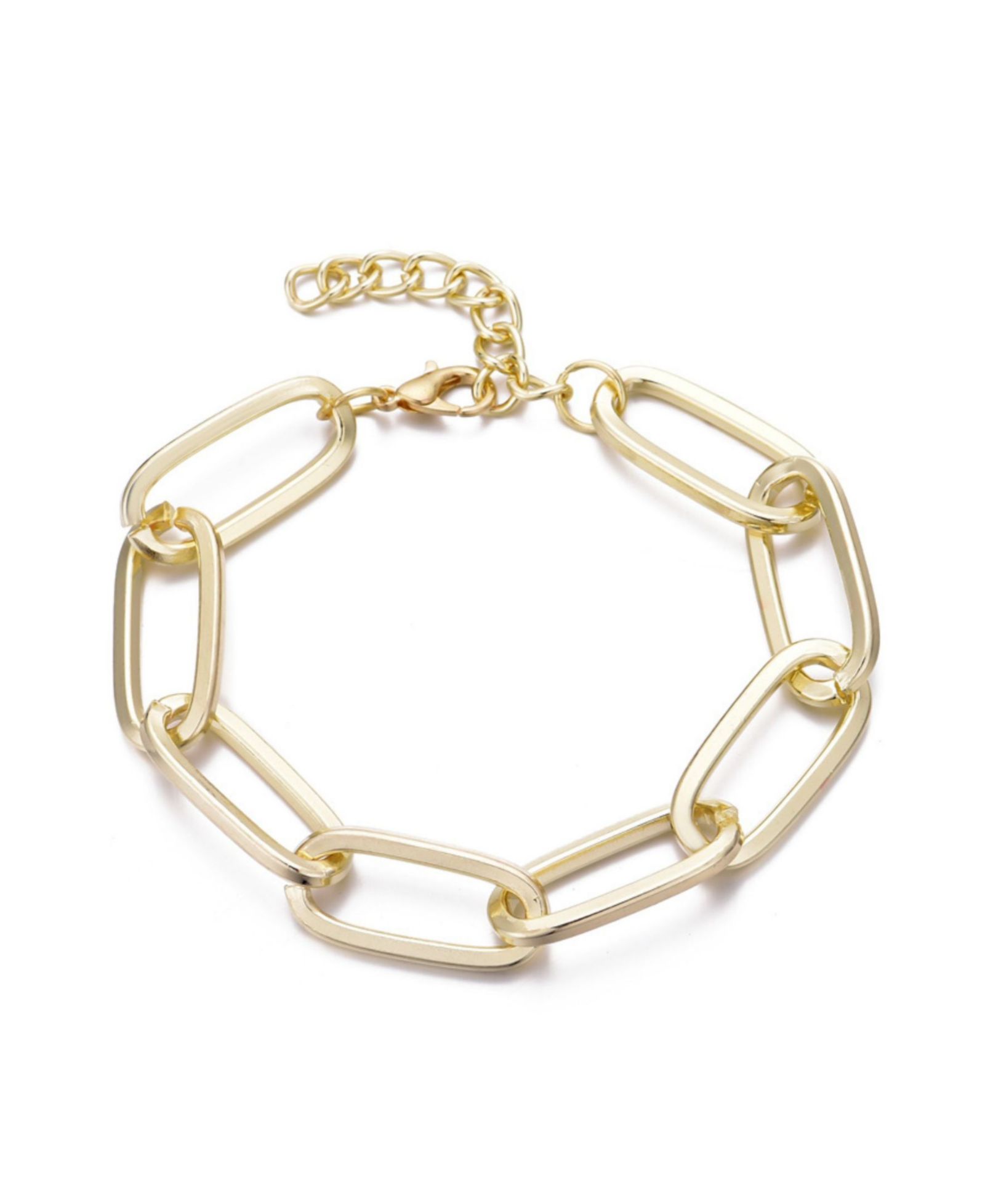 ADORNIA Gold Chunky Paperclip Chain Bracelet