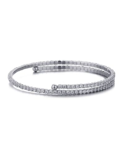 Браслет ADORNIA Silver Adjustable Crystal Tennis Cuff